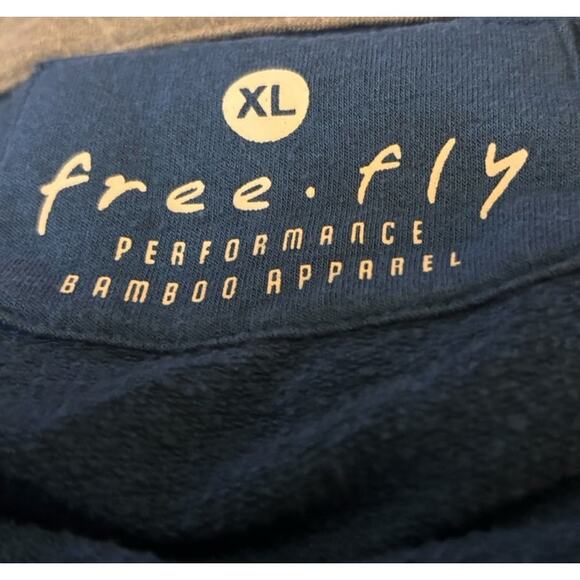 Free Fly Men's Bamboo Fleece Quarter Zip Pullover Sweater, Blue, Size XL - Picture 7 of 7